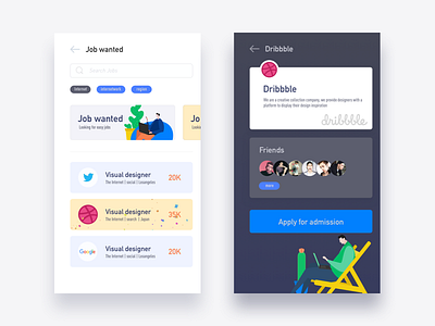 Job wanted colors graphic illustration job ui wanted web