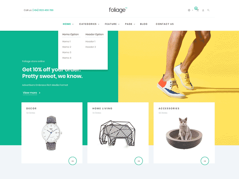 Hover Categories shot 🌿 Foliage - Furniture, Decor Project🍃 decor furniture hover ui ux