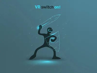 VR switch On! augmented cyber sport cybersport gamer glasses goggles headset reality shield switch sword virtual