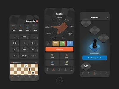 Lichess Mobile App Concept app chess concept design game infographics ios iphone lichess mobile ui ux
