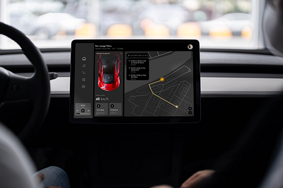 Daily UI #034 – Car Interface art direction branding car cars daily ui design gps graphic design illustration interface ui ux vector