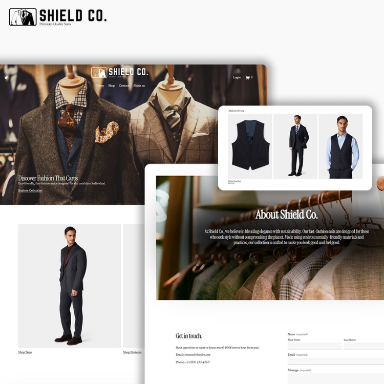 Shield Co. | Squarespace Website Design design illustration squarespace squarespace designer squarespace website ui web design web developement website website design