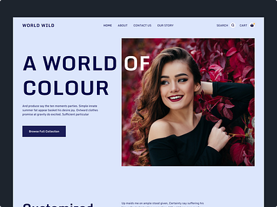 Website:Landing Page branding clothing e comarch elegent fashion landing page minimalist modern online online shoping rabbi research shopify trande ui ux wabsite web design webside