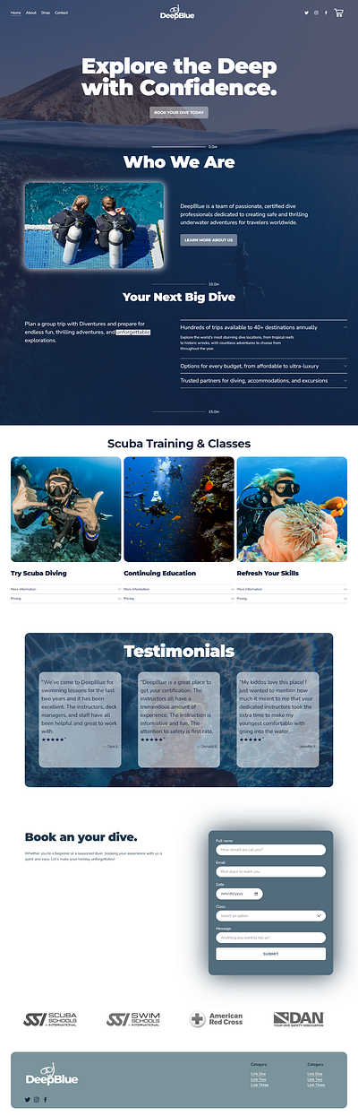 DeepBlue | Squarespace Website Design design illustration squarespace squarespace designer squarespace website ui web design web developement website website design