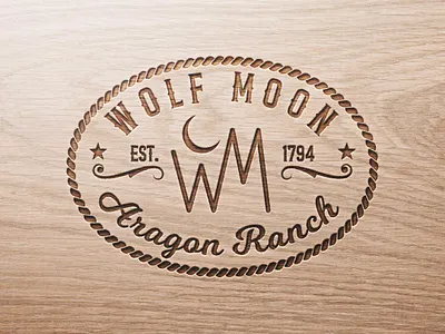 Logo Design Concept for Wolf Moon Aragon Ranch brand branding cattle cattlelogo design graphic design identity livestock logo ranch ranching ranchlogo