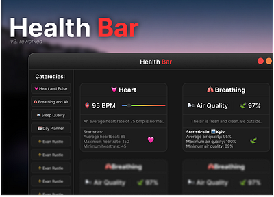 Health Bar 2 - health Tracking graphic design ui