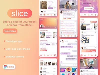 Slice | UI Design Prototype App 3d app design branding figma graphic design graphic designer illustrator logo photoshop prototype prototype app ui user interface design