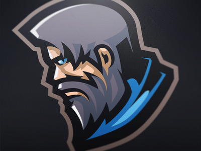 [ SELL ] Odin's head badge emblem esports head knight logo mascot odin paladin sports team zeus