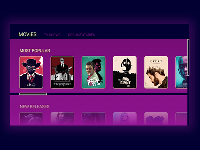 Tv On Demand—UI Weekly Challenge design movies retro tv ui