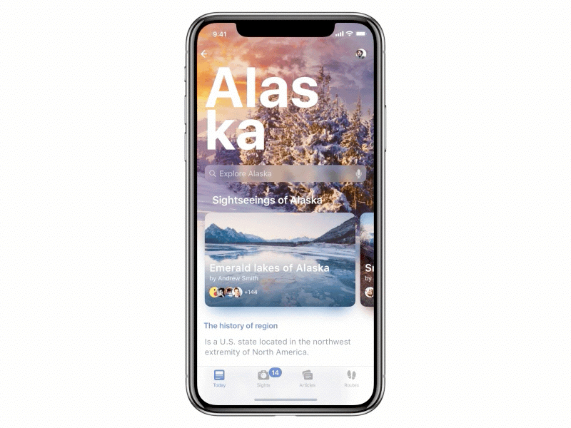 Traveller guide – Small iOS iPhoneX concept. ios iphone iphonex travel ui ux