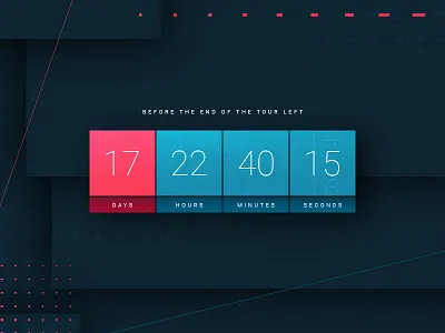 Countdown Timer | Daily UI #014 challenge clock concept countdown timer counter dailyui dailyui014 day014 material design minimal ui ux