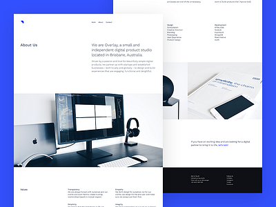 About Us Page about agency clean desktop ios portfolio simple studio ui ux web website