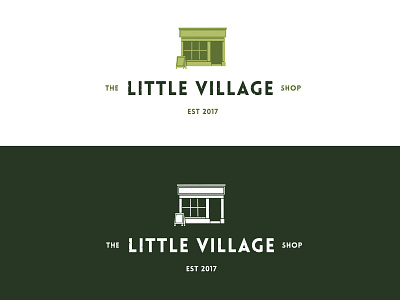 The Little Village Shop Branding branding british design ecommerce graphic design green icon illustration logo logo design shop