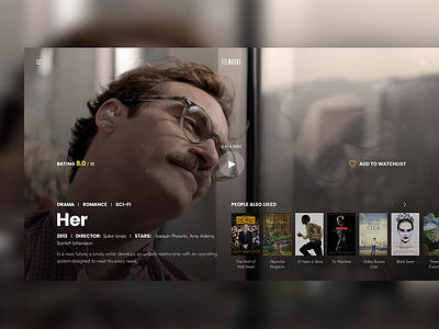 Tv On Demand—UI Weekly Challenges-Season 02 / Week [1/10] concept design film her movie screen tv tvondemand ui