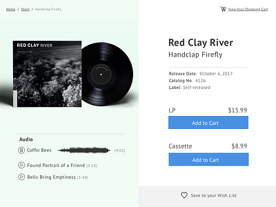 Music Store minimal ui vinyl