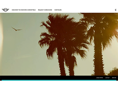NEW MINI F57 Convertible microsite - Hotspot animation animations interactions