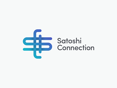 Satoshi Connection bitcoin branding cryptocurrency gradient identity logo