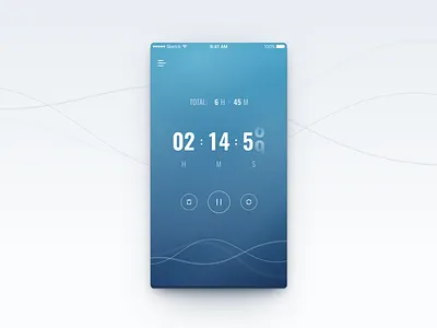 Daily UI #014 - Countdown Timer 014 14 blue countdown countdown timer daily daily ui daily ui 014 numbers timer ui waves