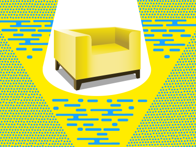 Sofa gradient pattern sofa