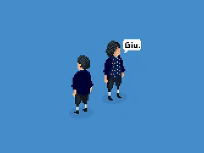 Giu pixel 2d art character design drawing game isometric personaje pixel pixelart