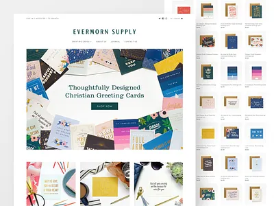 Evermorn Site Launch bible branding card christian evermorn greeting cards verse web design website