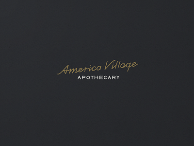 America Village Nº 015 antique apothecary deco heritage identity ireland liquor lockup script spirits typography vintage