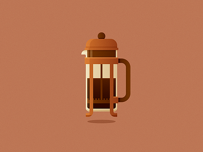 French Press coffee french press gradient icon icons illo illustration vector