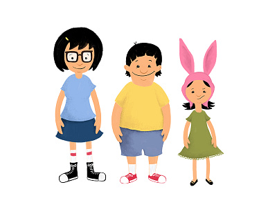 Bob's Burgers fan art episode Belcher Kids - Tina Gene Louise animal character character design concept cute fan art happy illustration kids people