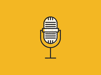 Microphone icon gold icon illustration mic microphone minimal podcast radio simple vector