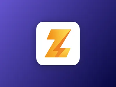 Z App Icon app flat gradient icon ios lightning logo simple z