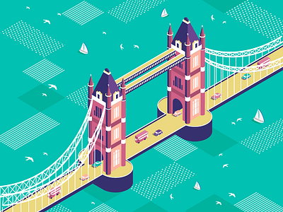 Tower Bridge 36days l 36daysoftype alphabets isometry linewisebypoojabhapkar london towerbridge