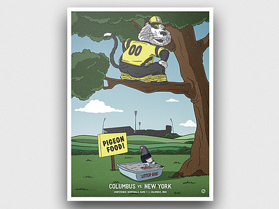 Matchday Poster - Crew SC vs. NYCFC bird cartoon cat espn football goal illustration nature poster soccer