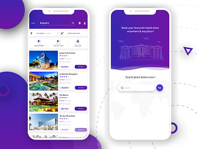 Travel Application - Search location & result page application apps interaction location main menu page product search travel