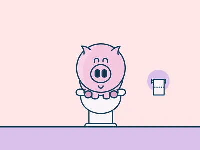 Pigs love to be clean carrot fun icon illustration kid kids pigs