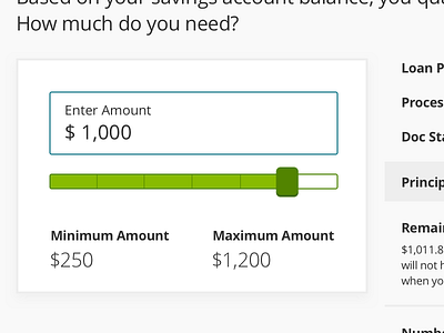 Text + Range Input amount form controls input slider ui