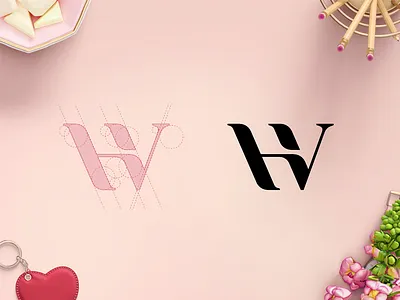 Fashion brand - Approved logo abstract fashion freelance grid h letter logo monogram sketch v