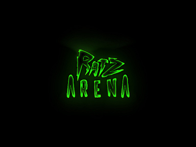 Ratz Arena game logo mobile neon rats retro toxic videogame