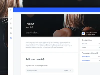 Event registration design app cards event icon material product registration shadows sketch ui ux web