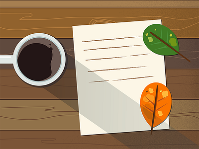 Autumn Days autumn coffee desk fall leaves october work