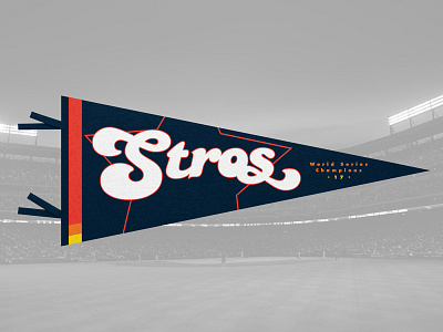 Stros Pennant astros baseball houston pennant series stros vintage world