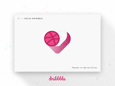 Hello dribbble! clean debut dribbble first shot