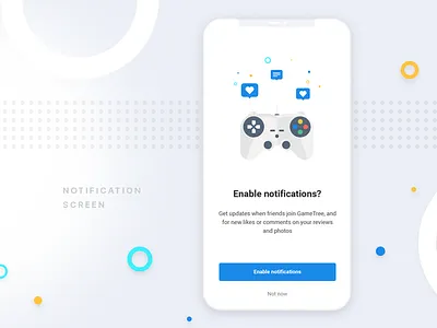 Notification screen app flat ios iphone mobile notification splash ui