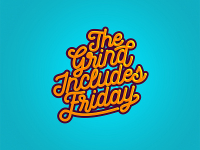 TGIF calligraphy font hand lettering logo monoline script type typography vector