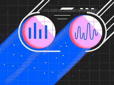 Observability binoculars graphs illustration texture