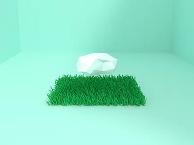 Eye in the Sky b3d blender clouds daily grass landscape low poly render three.js