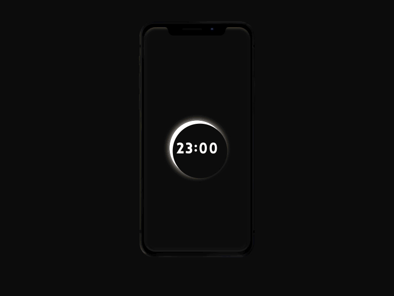 Iphone X Lock Screen Clock calendar gif interface ios iphone menu mobile mockup schedule task ui x