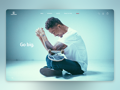 Skate shop landing page (above the fold) landing page ui ui design ux ux design web design