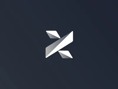 Crystal Z cool crystal gradient logo mark triangle z