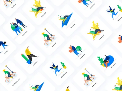 Some vector illustrations for work man and woman colors graphic illustration man poster vector woman