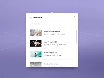 Daily UI #016 - Pop-Up / Overlay 016 16 daily daily ui daily ui 016 event events overlay pop up pop up popup ui